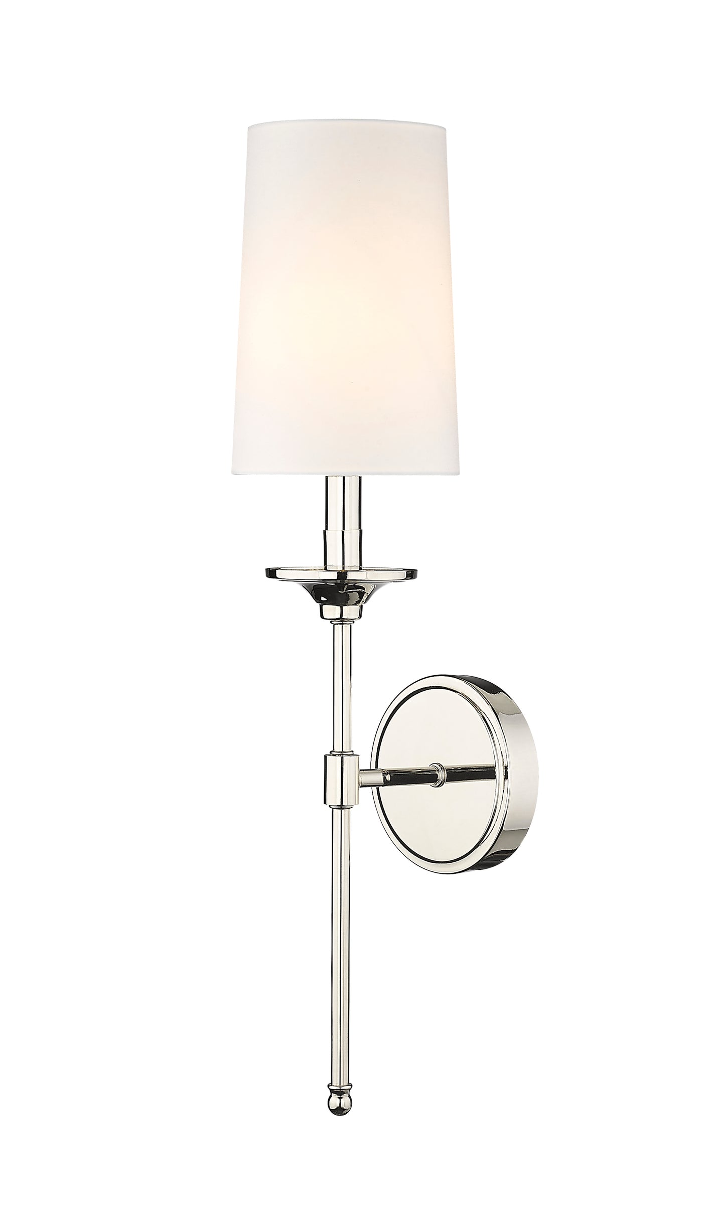3033-1S-PN - Emily 1 Light Wall 24" Sconce - Polished Nickel