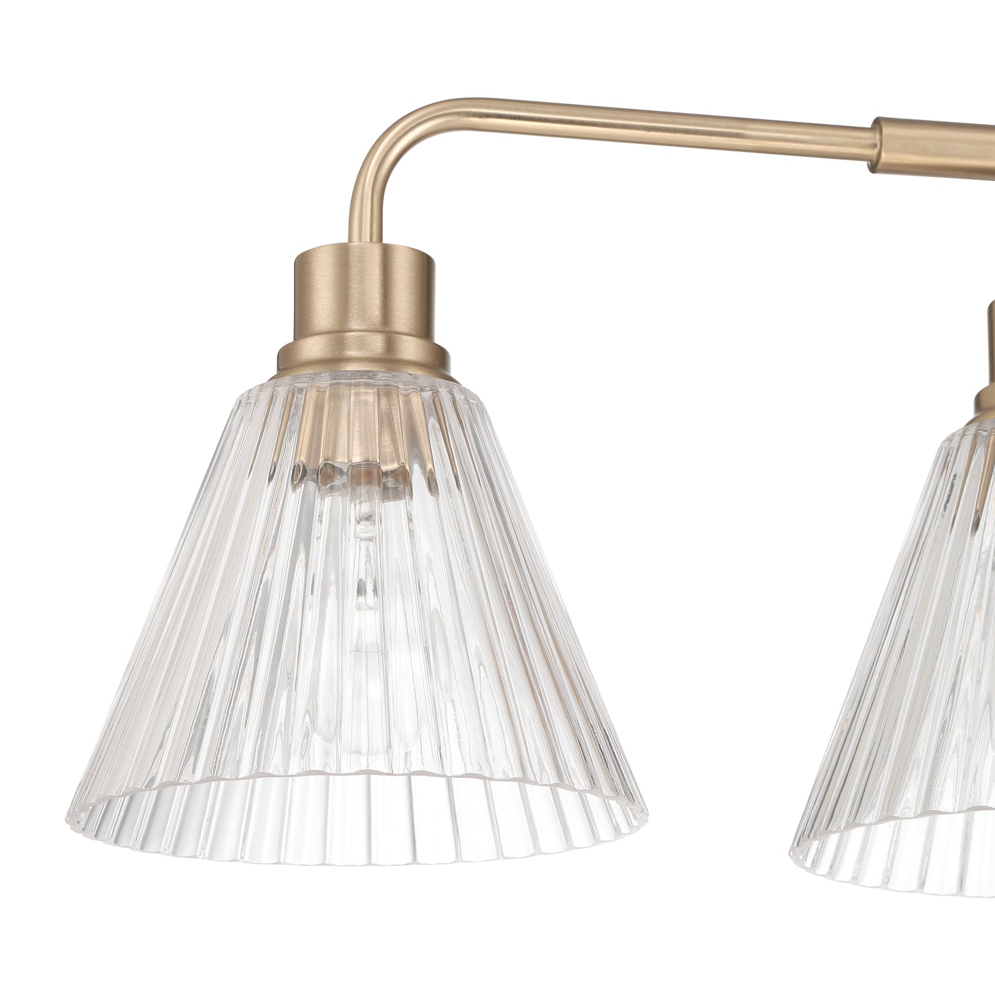 61104-CPZ - Pleated 4 Light 34" Wide Vanity Light - Premium Bronze
