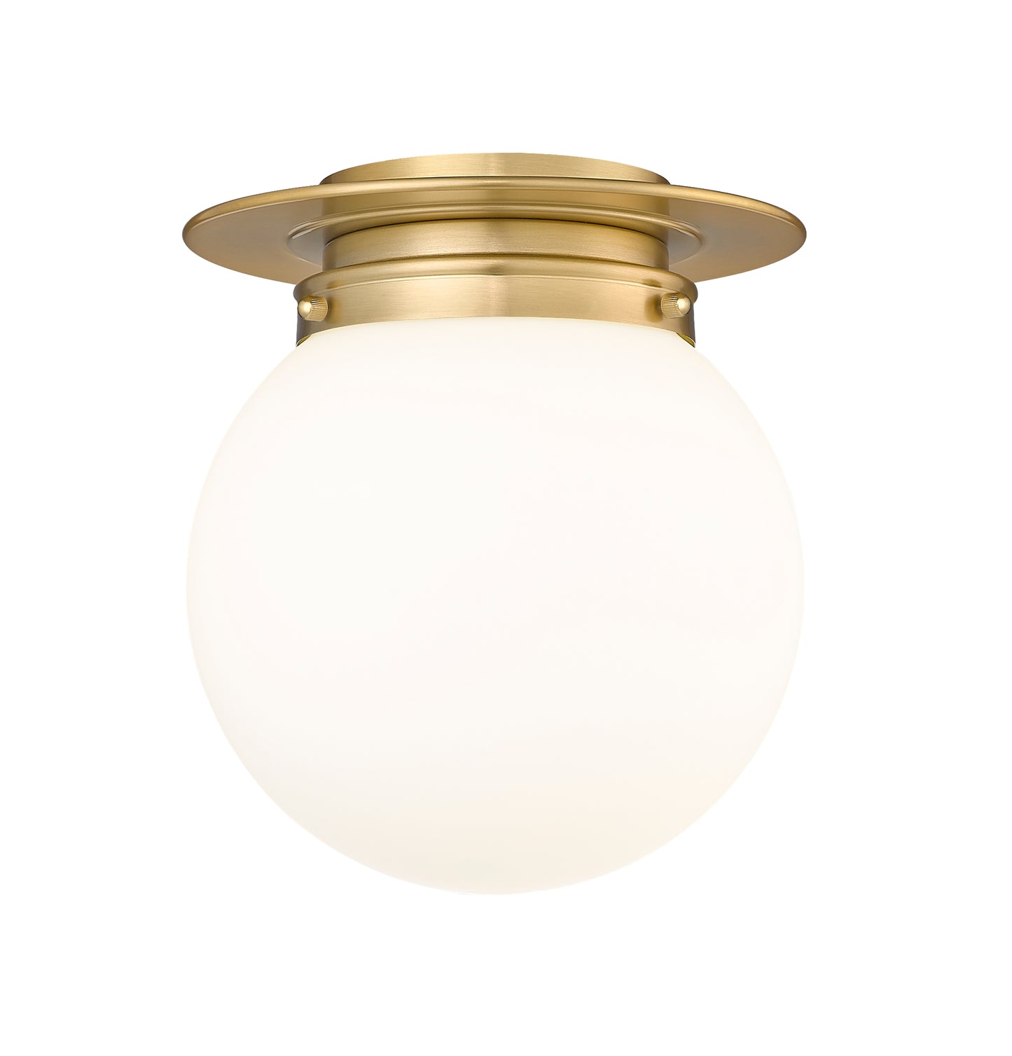 7505F9-HBR - Calhoun 1 Light Flush 9" Mount - Heritage Brass