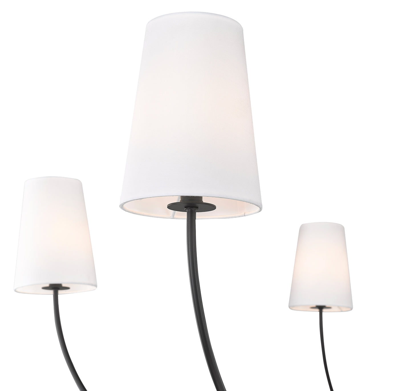 3040-62MB - Shannon 6 Light 62" Chandelier - Matte Black