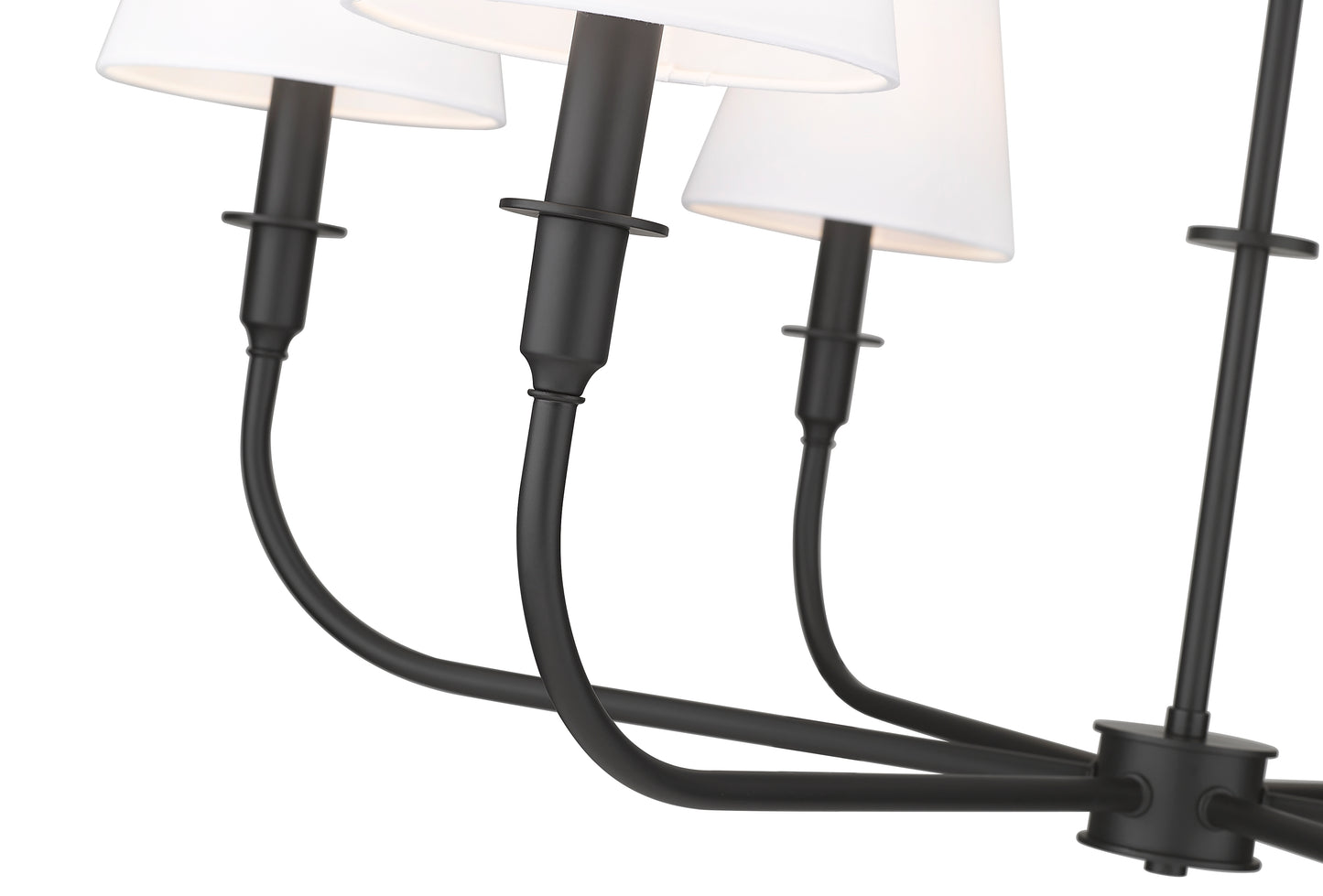 3049-32MB - Tova 6 Light 36" Chandelier - Matte Black