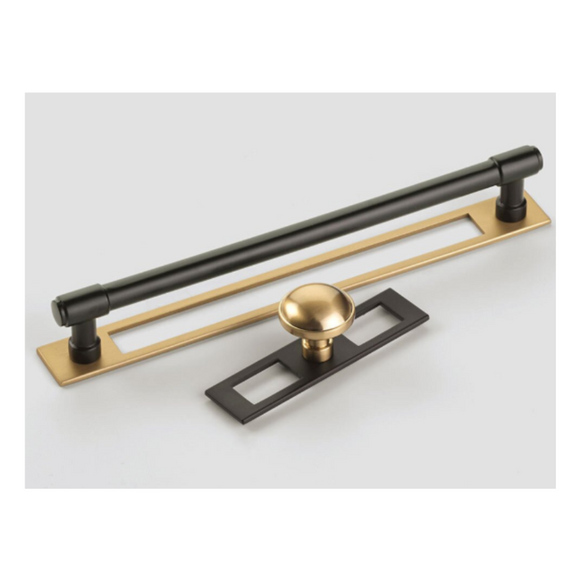 86925US4 - Modern Backplate 8" Center to Center Cabinet Pull Backplate - Satin Brass