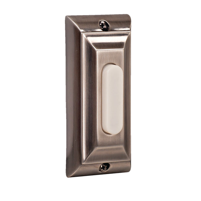 PB4042-AP - Push Button-Surface Mount 1 Light 1.5" Wide Chime Button - Antique Pewter