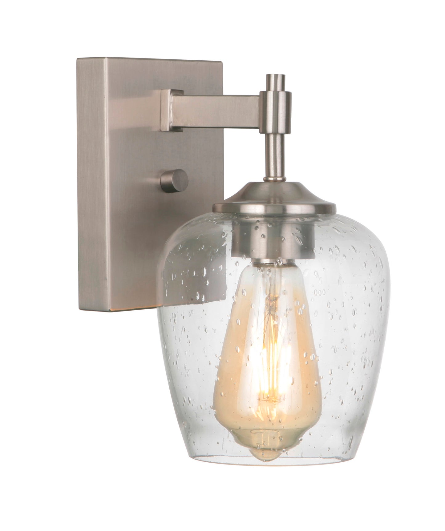 12406BNK1 - Stellen 1 Light 9.25" High Wall Sconce - Brushed Nickel
