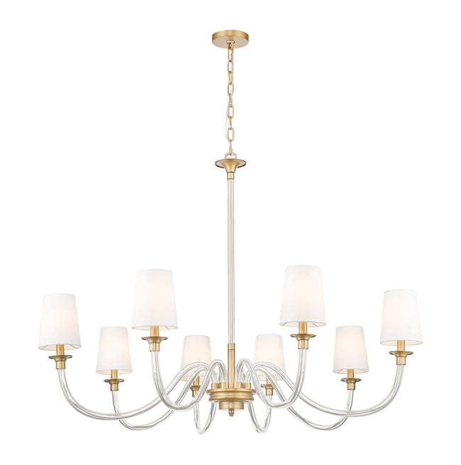 1950-8RB - Katerina 8 Light 46" Chandelier - Rubbed Brass