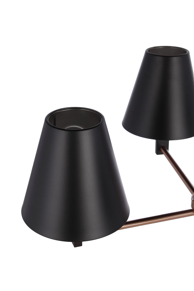 60924-FBSB - Blake 4 Light 24" Wide Chandelier - Flat Black / Satin Brass