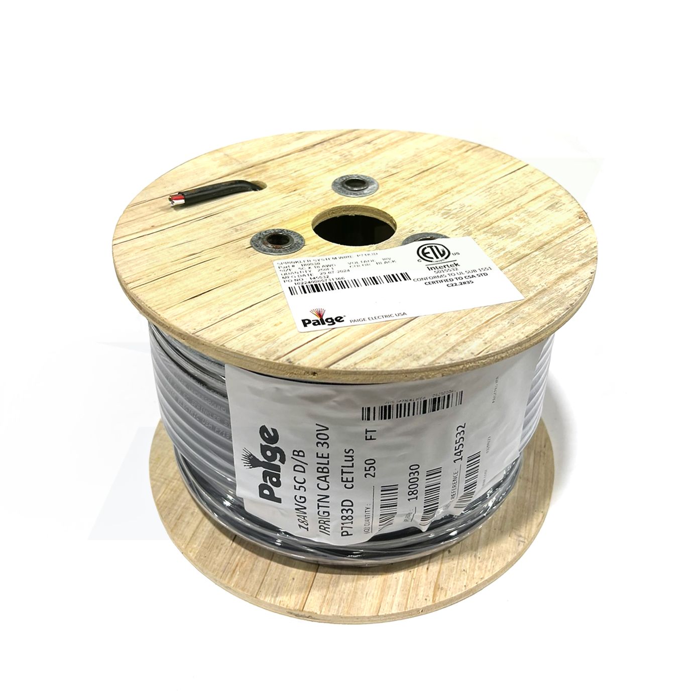 180030 - 18 AWG / 5 Conductor Direct Burial Sprinkler Wire - 250 Ft Roll