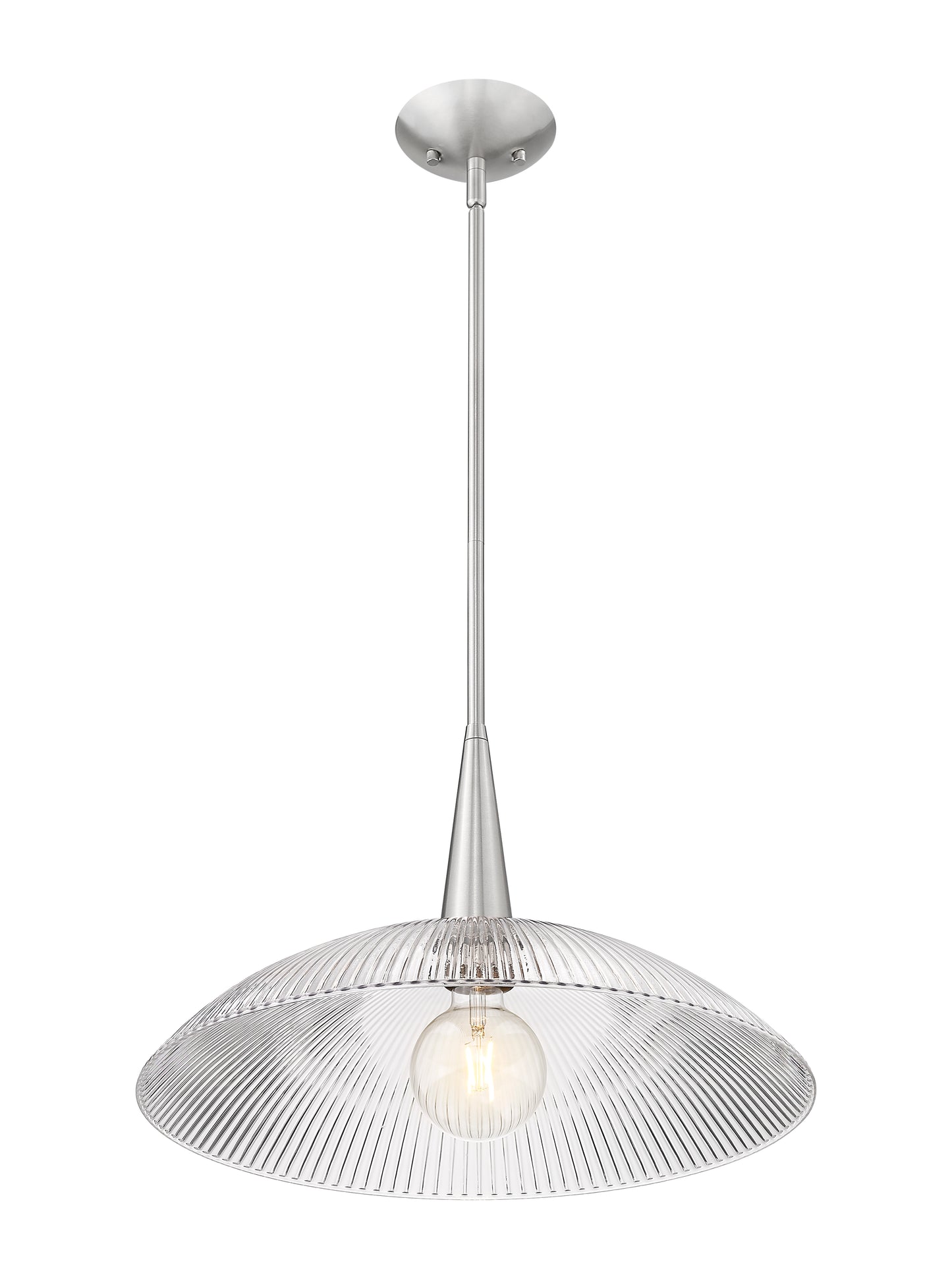 3051P18-BN - Lunelle 1 Light 18" Pendant - Brushed Nickel