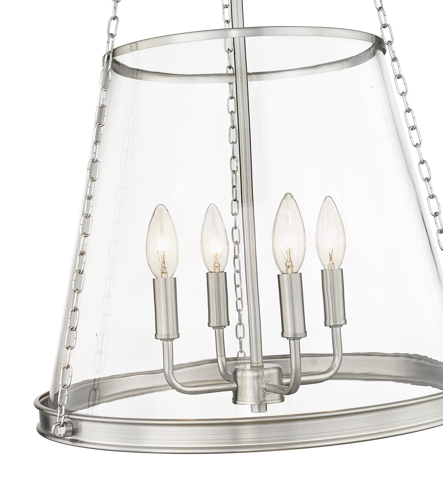 341P18-BN - Prescott 4 Light 18" Pendant - Brushed Nickel