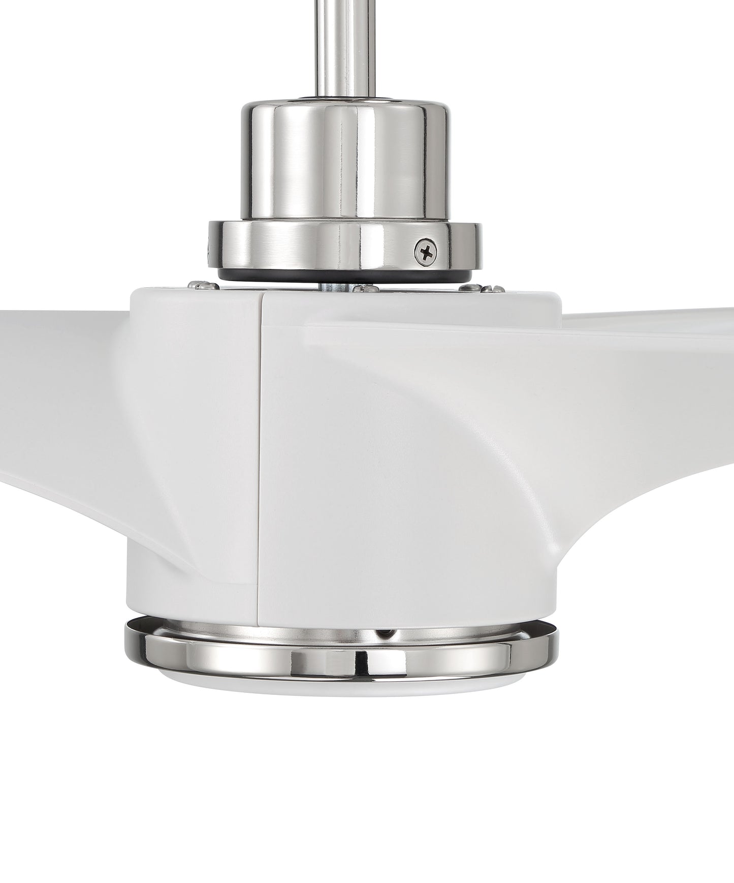 PHB60WPLN3-NWF - Phoebe 60" Indoor Ceiling Fan without Wifi 60" 3 Blade Ceiling Fan with Light Kit - White / Polished Nickel