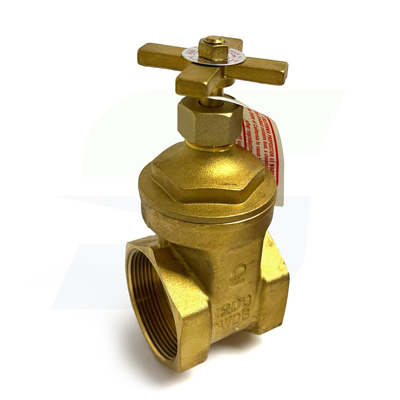 Red-White Valve 267CH - Cast Brass Gate Valve w/Cross Handle, FNPT x FNPT, 2"