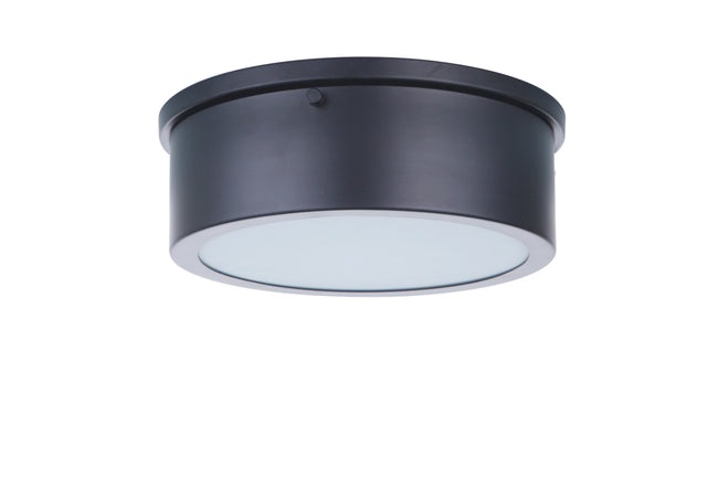 X6709-FB-LED - Fenn 1 Light 9" Wide Flush Mount - Flat Black