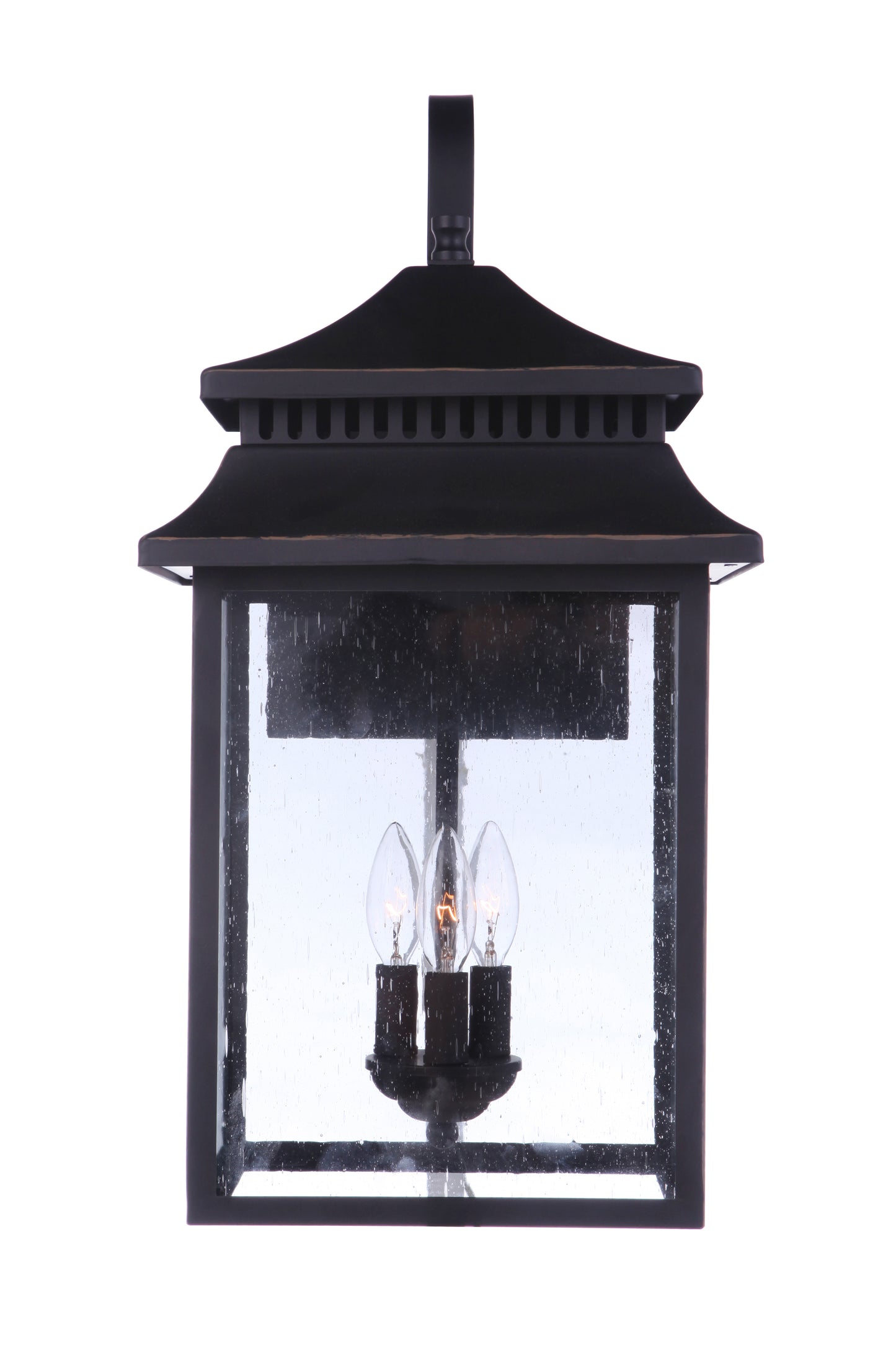 ZA3134-DBG - Crossbend 3 Light 24" High Outdoor Wall Lantern - Dark Bronze Gilded
