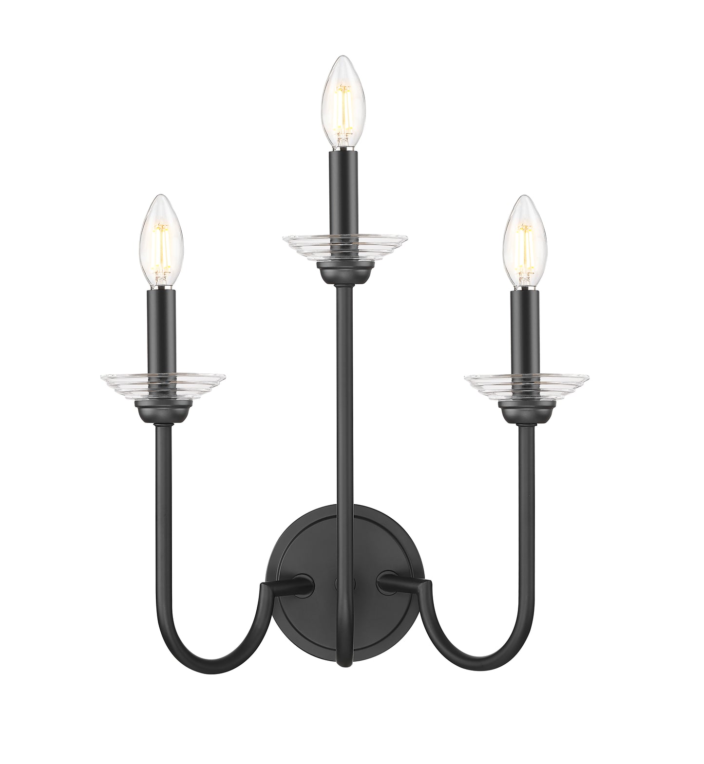 352-3S-MB - Allistair 3 Light Wall 16" Sconce - Matte Black