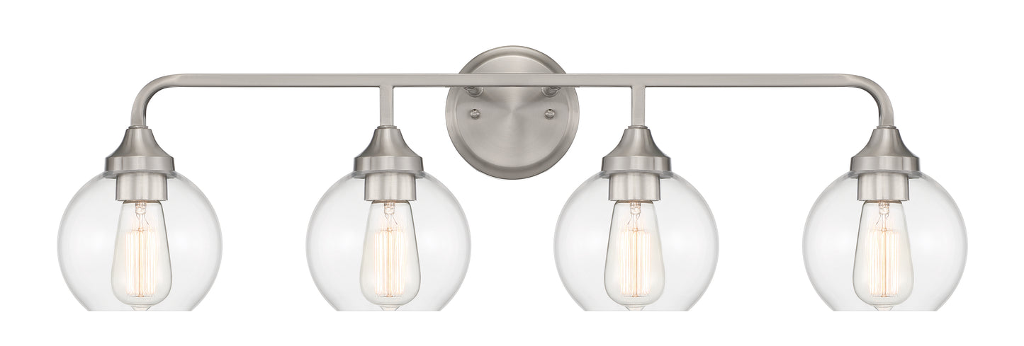 56204-BNK - Glenda 4 Light 32" Wide Vanity Light - Brushed Nickel