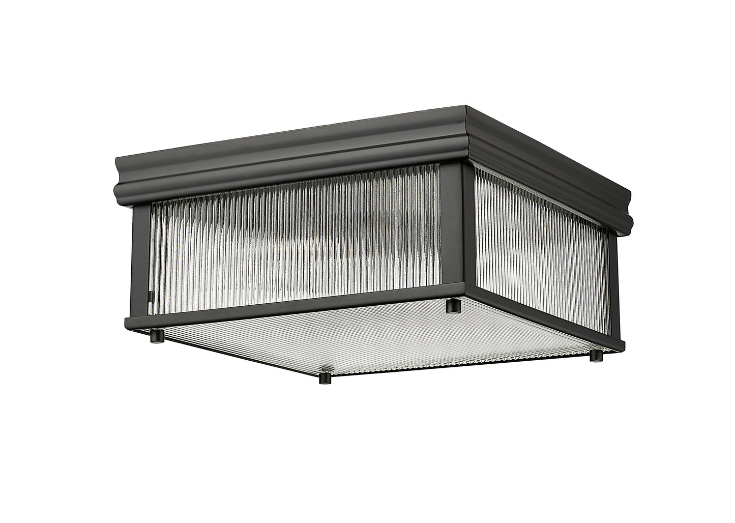 7504FS13-MB - Carnaby 2 Light Flush 13" Mount - Matte Black