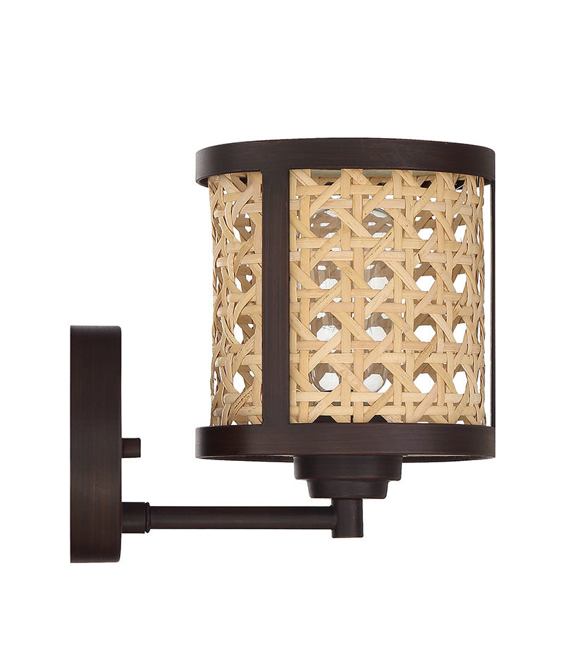 54561-ABZ - Malaya 1 Light 8.5" High Wall Sconce - Aged Bronze Brushed