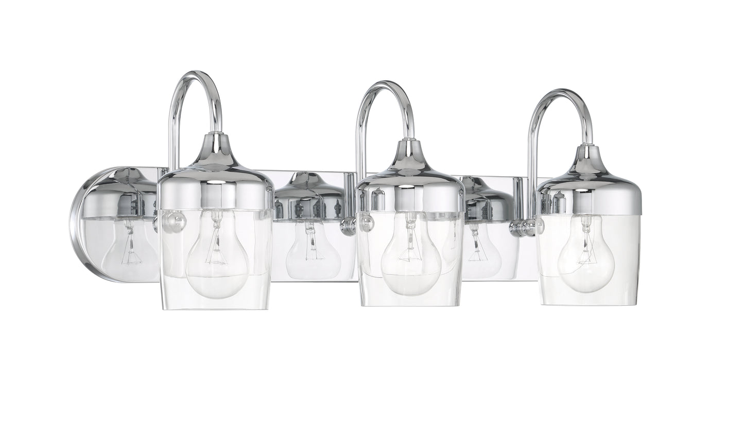 58103-CH - Wrenn 3 Light 24" Wide Vanity Light - Chrome