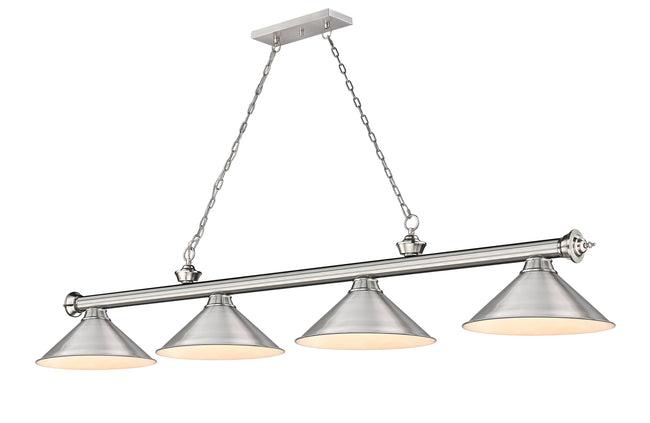 2306-4BN-BN15 - Cordon 4 Light 81" Billiard - Brushed Nickel