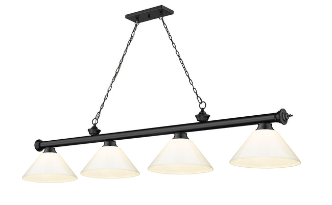 2306-4MB-PWH - Cordon 4 Light 81" Billiard - Matte Black