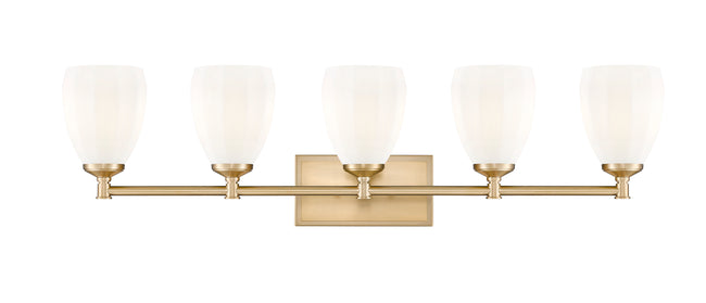 7004-5V-MGLD - Oren 5 Light 38" Vanity - Modern Gold
