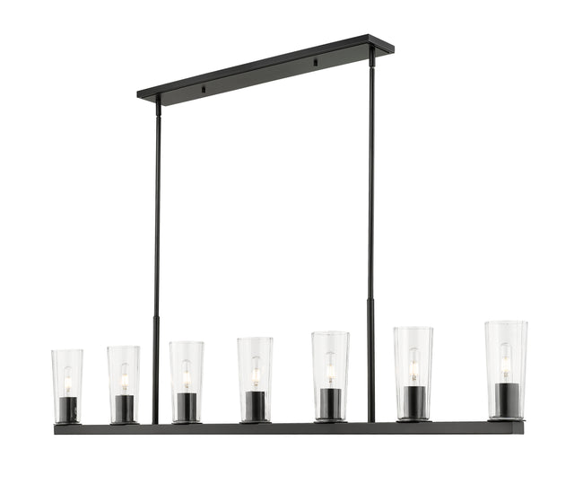 826-7L-MB - Titus 7 Light Linear 64" Chandelier - Matte Black