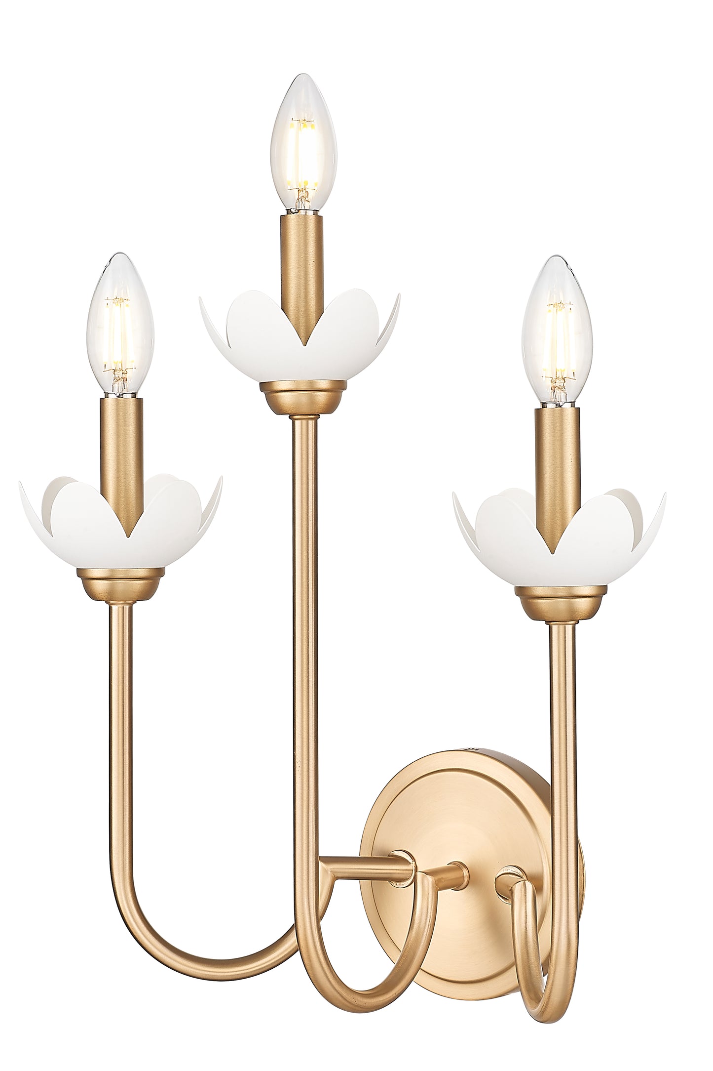 352-3S-MGLD - Allistair 3 Light Wall 16" Sconce - Modern Gold