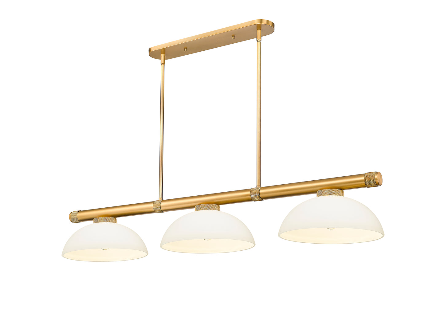 3050-3RB-DMO14 - Vanguard 3 Light 58" Billiard - Rubbed Brass