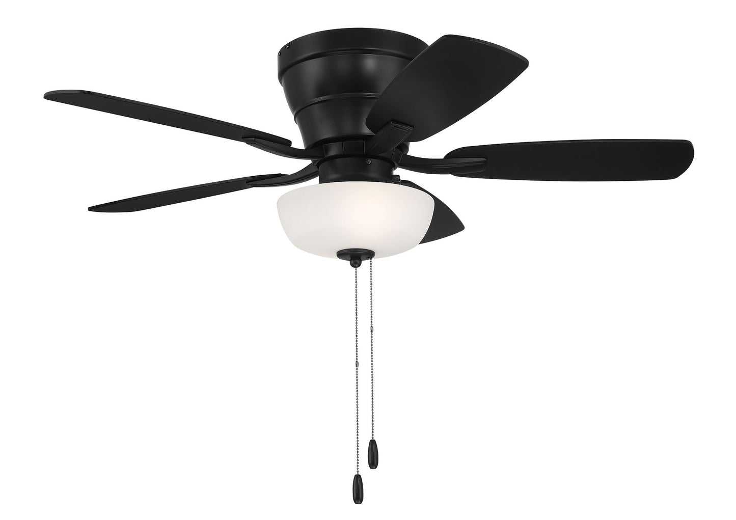 WHL42FB5C1 - Wheeler 42 2-Light Bowl 42" 5 Blade Ceiling Fan with Light Kit - Flat Black