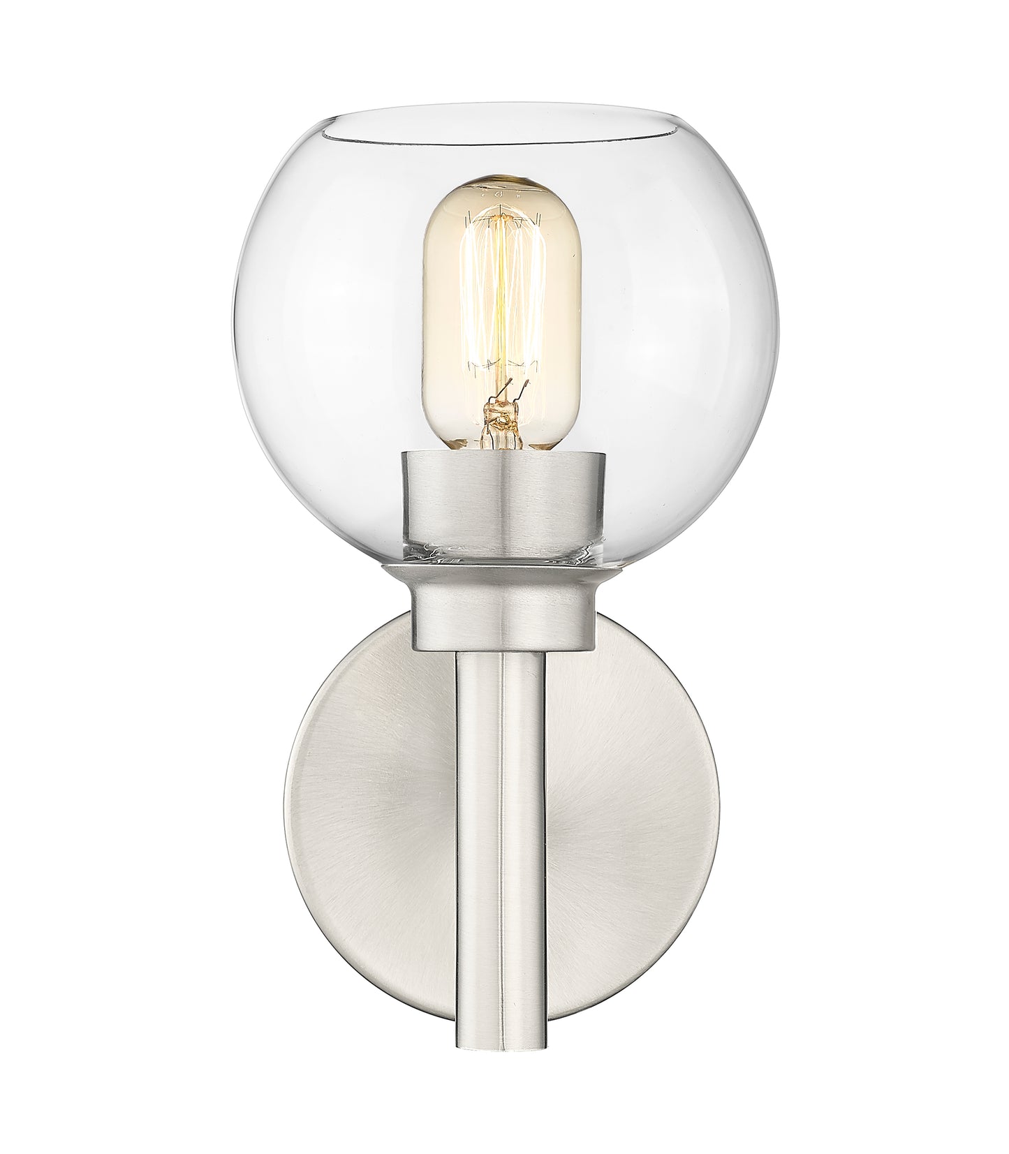 7502-1S-BN - Sutton 1 Light Wall 10" Sconce - Brushed Nickel