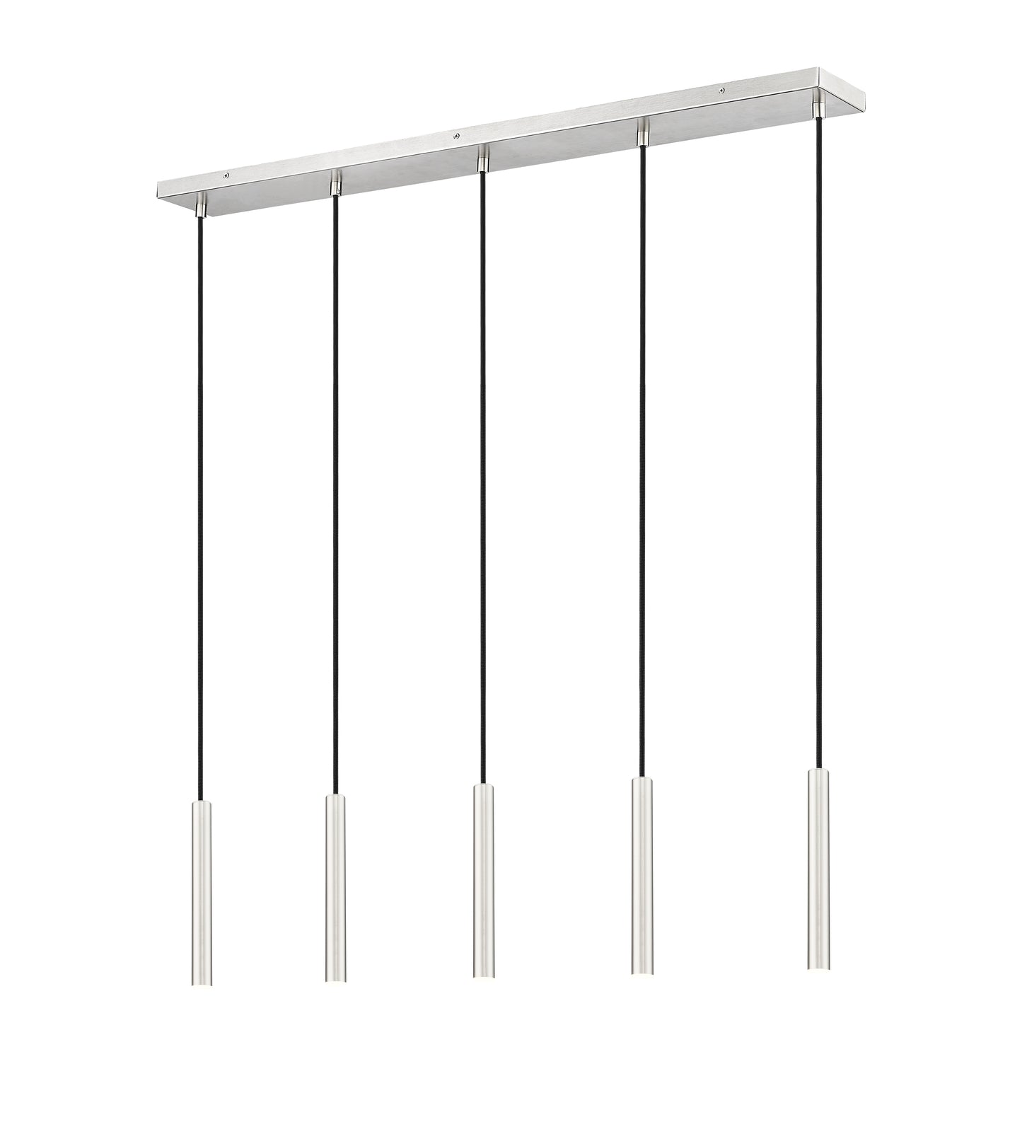 919MP12-5L-BN-LED - Forest 5 Light Linear 42" Chandelier - Brushed Nickel