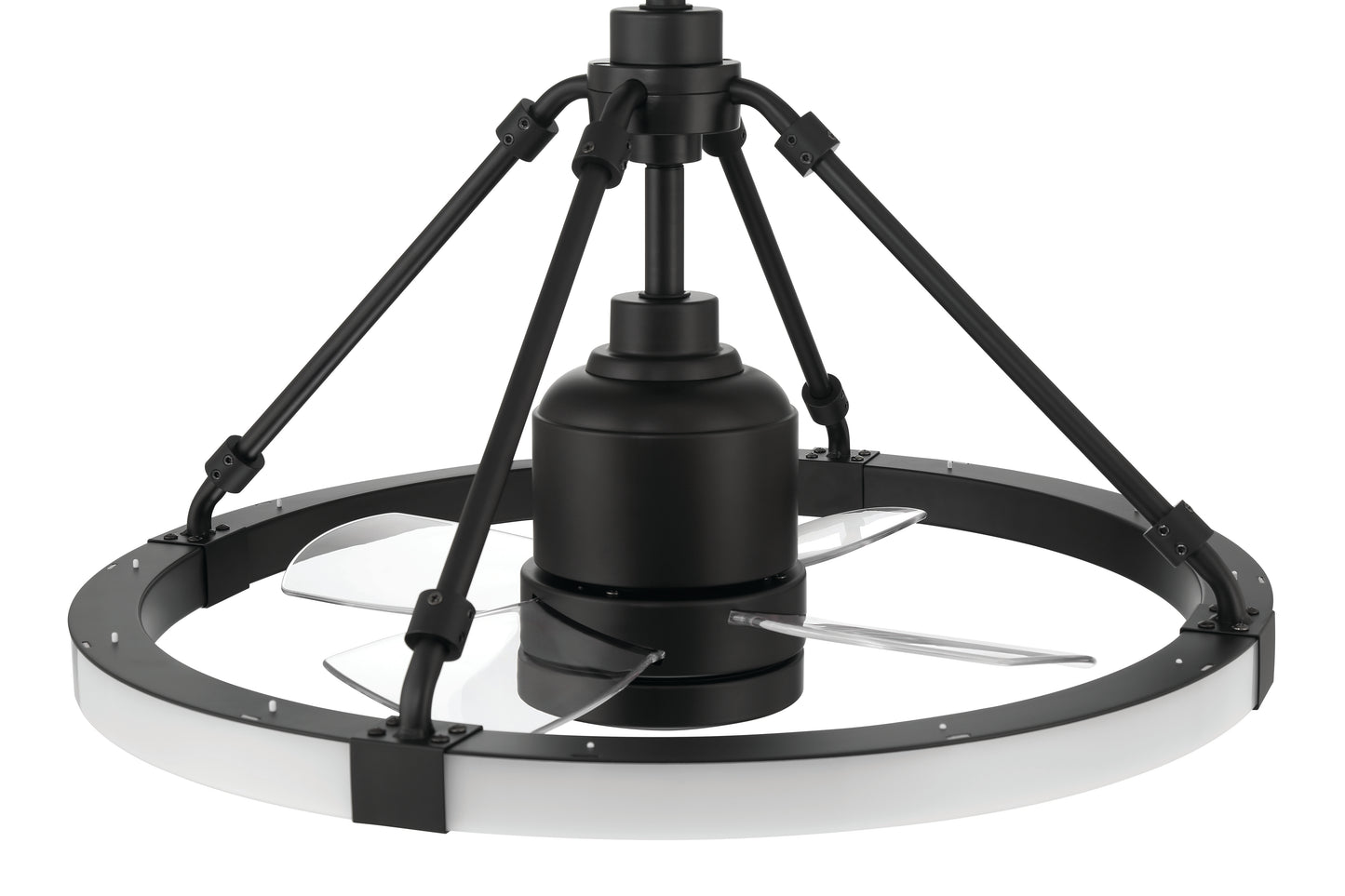 LVY24FB4 - Levy 19" 4 Blade Ceiling Fan with Light Kit - Flat Black
