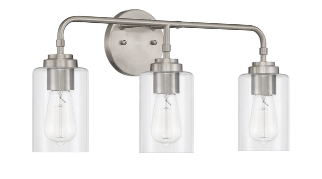 56003-BNK - Stowe 3 Light 22" Wide Vanity Light - Brushed Nickel