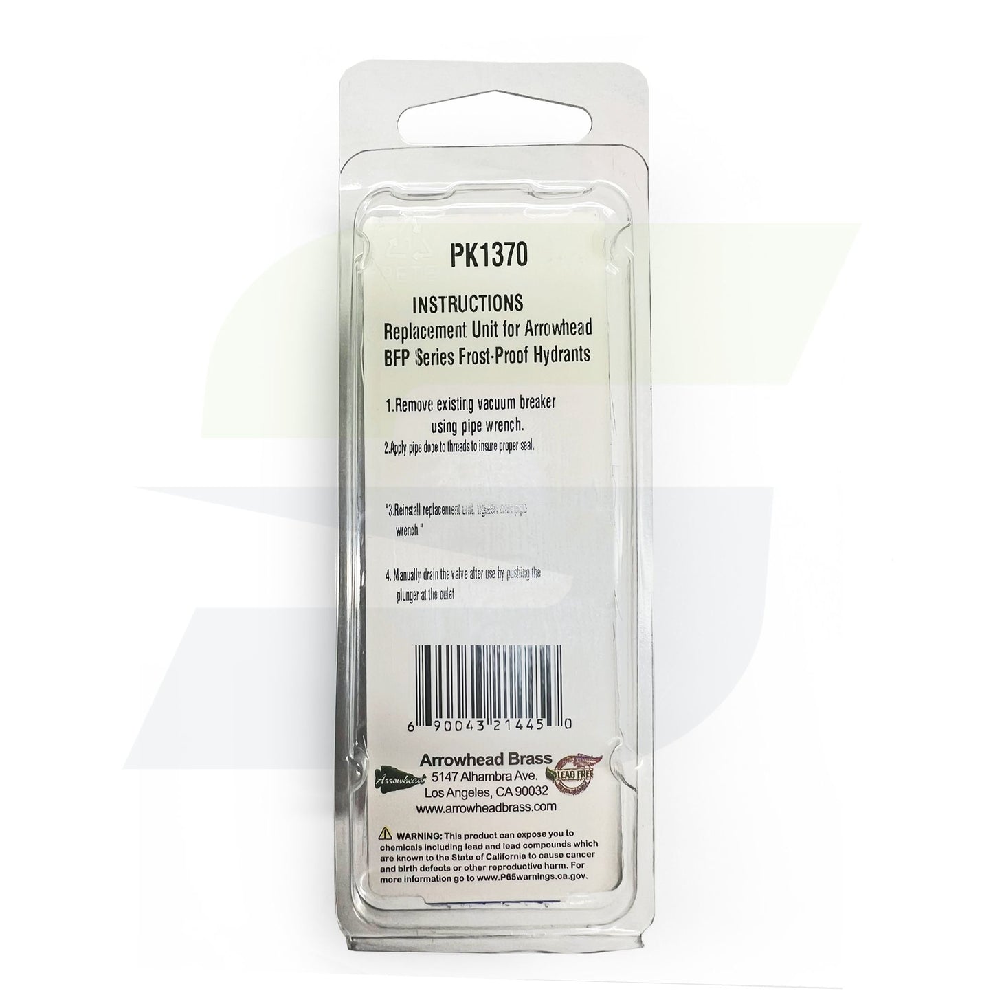 PK1370 - Replacement Vacuum Breaker for BFP Series Frost Proof Hydrants - Nickel Plated