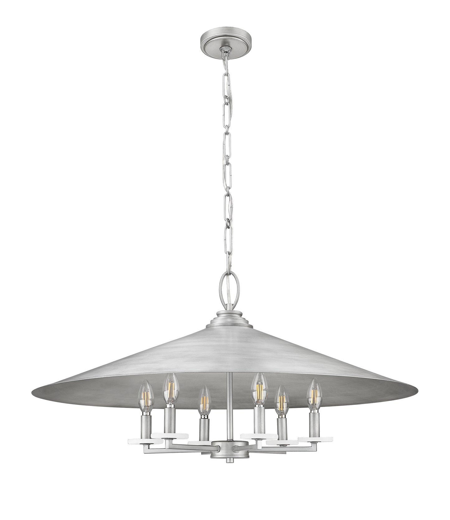 1953-32SPT - Rialto 6 Light 32" Pendant - Signature Pewter