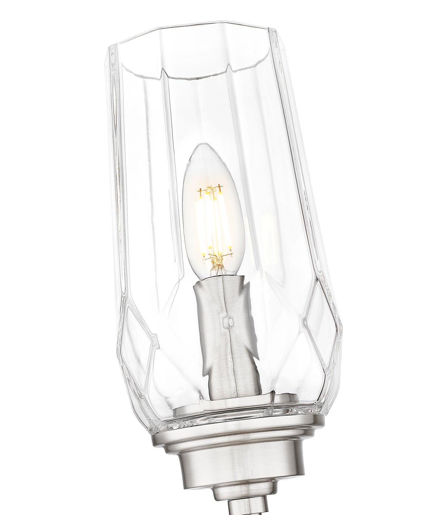 2015-1S-BN - Cosmo 1 Light Wall 25" Sconce - Brushed Nickel