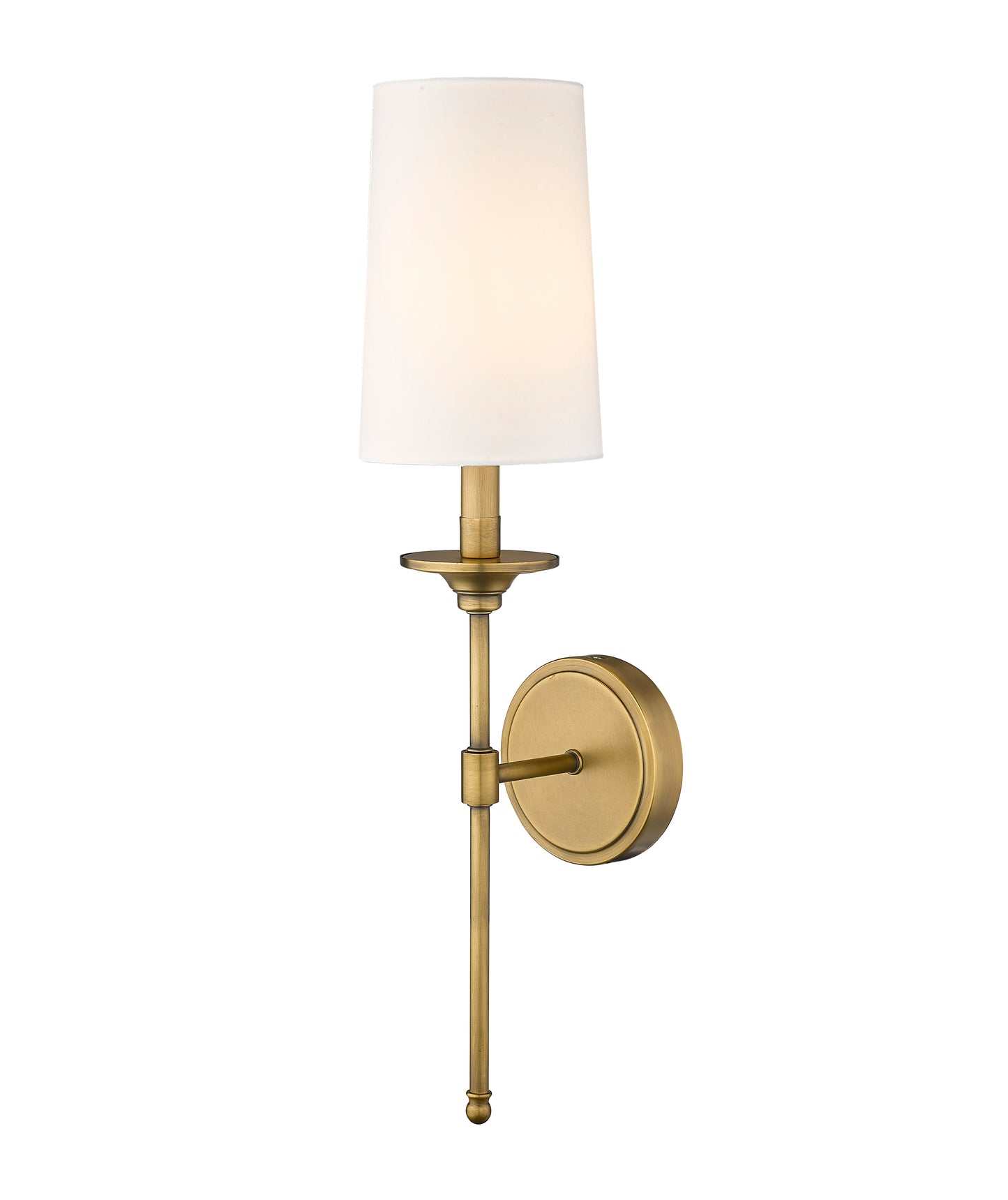 3033-1S-RB - Emily 1 Light Wall 24" Sconce - Rubbed Brass