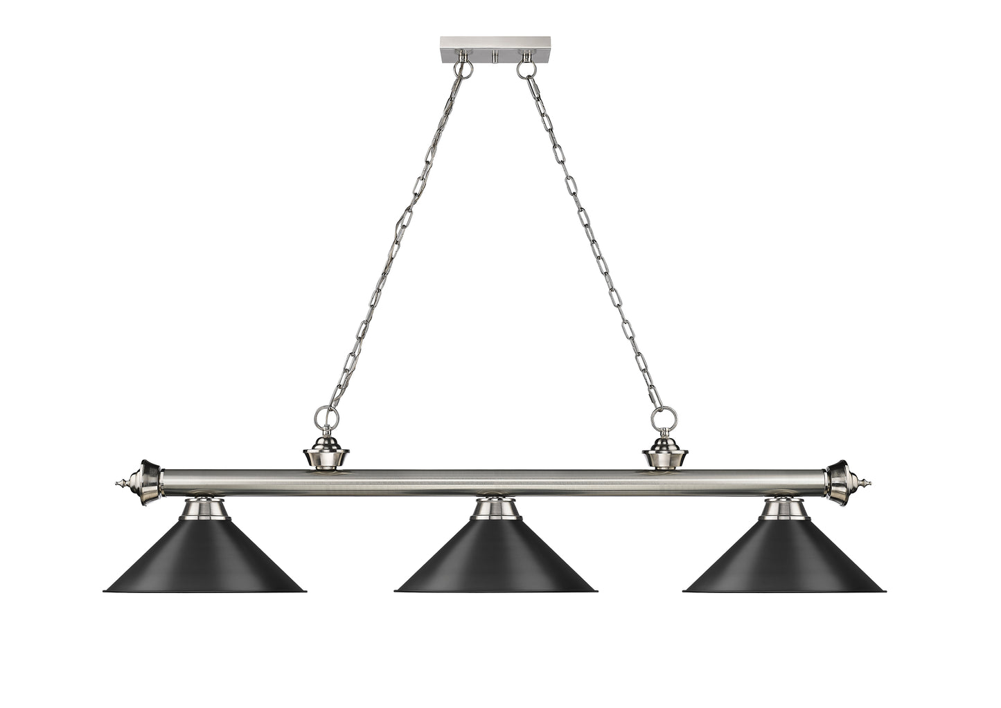 2306-3BN-MB15 - Cordon 3 Light 57" Billiard - Brushed Nickel