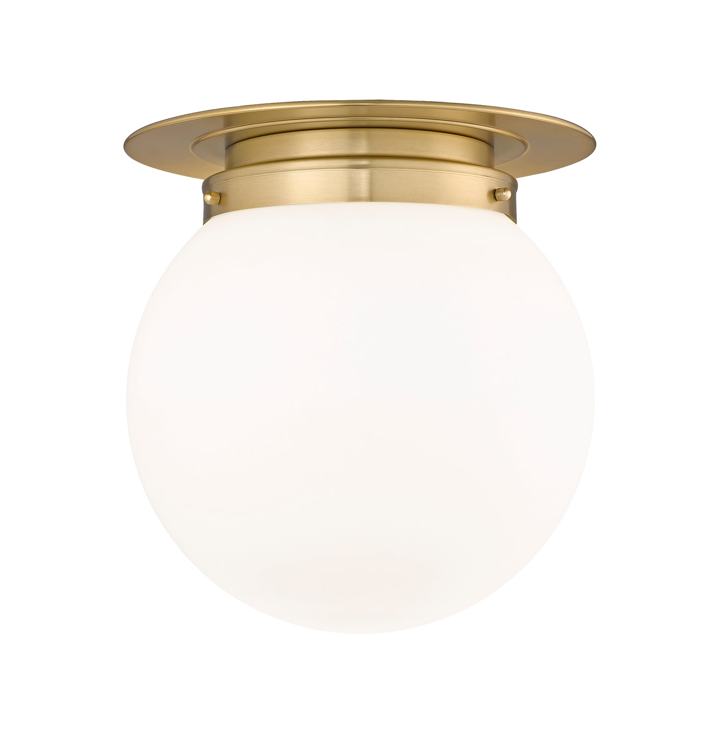 7505F13-HBR - Calhoun 1 Light Flush 13" Mount - Heritage Brass
