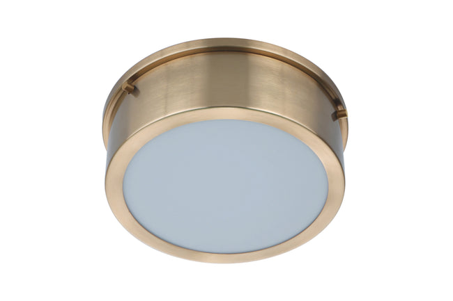 X6709-SB-LED - Fenn 1 Light 9" Wide Flush Mount - Satin Brass
