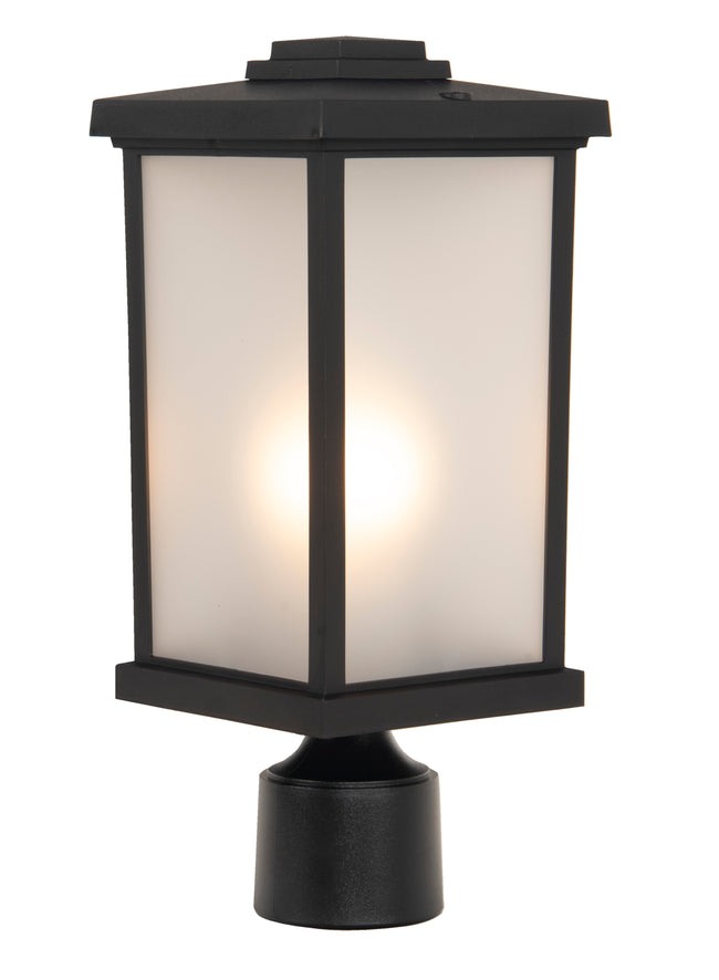 ZA2415-TB - Resilience Lanterns 1 Light 15" High Post Mount - Textured Black