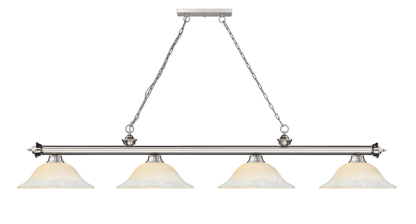 2306-4BN-WM16 - Cordon 4 Light 82" Billiard - Brushed Nickel