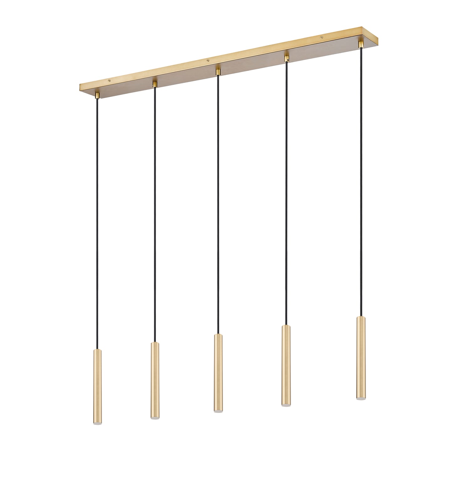 919MP12-5L-MGLD-LED - Forest 5 Light Linear 42" Chandelier - Modern Gold