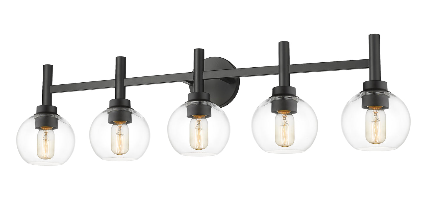 7502-5V-MB - Sutton 5 Light 40" Vanity - Matte Black