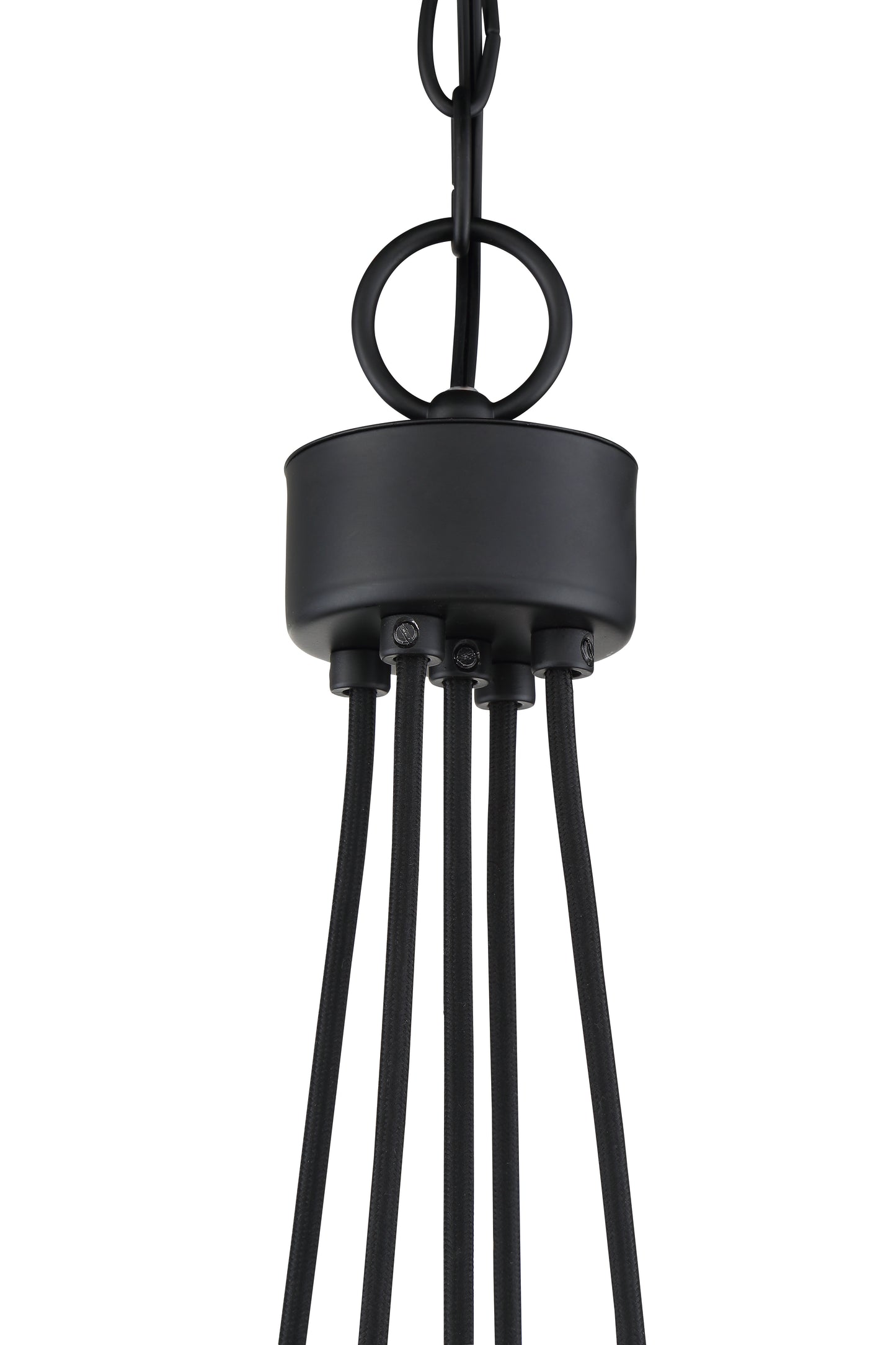 53395-FB - Que 5 Light 14.75" Wide Pendant - Flat Black