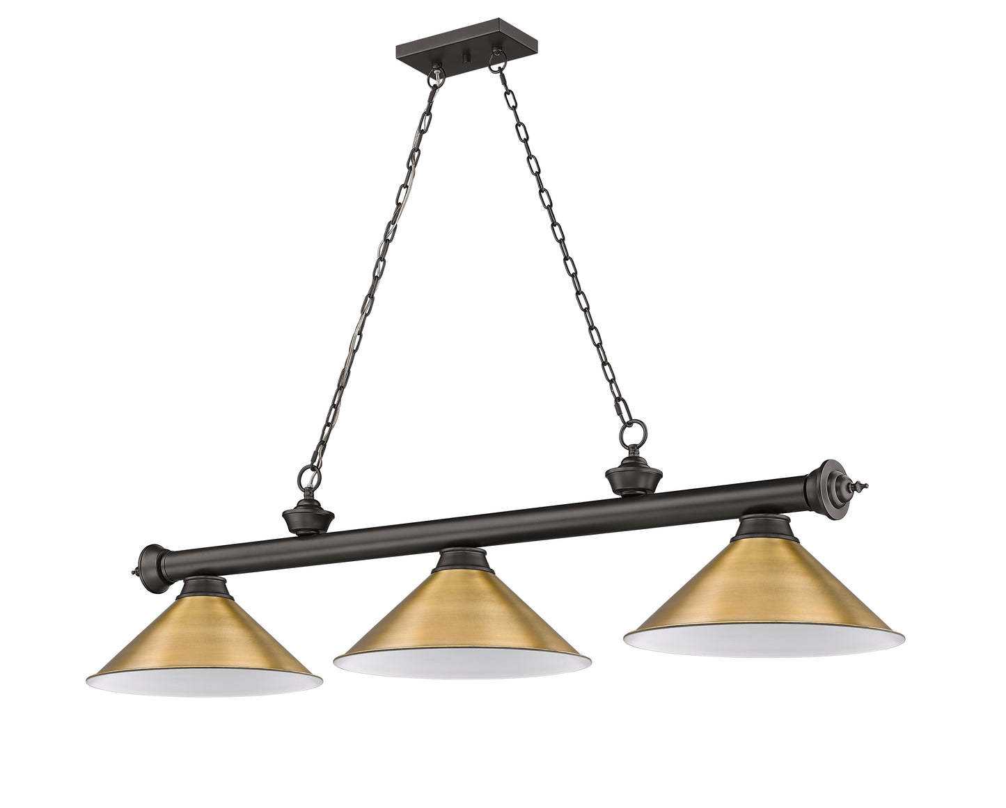 2306-3BRZ-RB15 - Cordon 3 Light 57" Billiard - Bronze