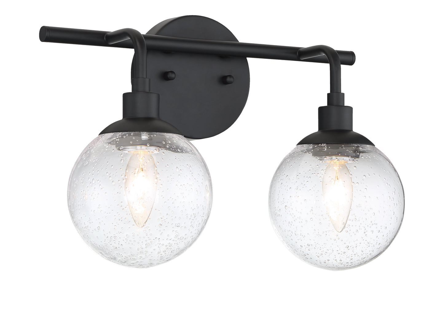 53302-FB - Que 2 Light 14.5" Wide Vanity Light - Flat Black