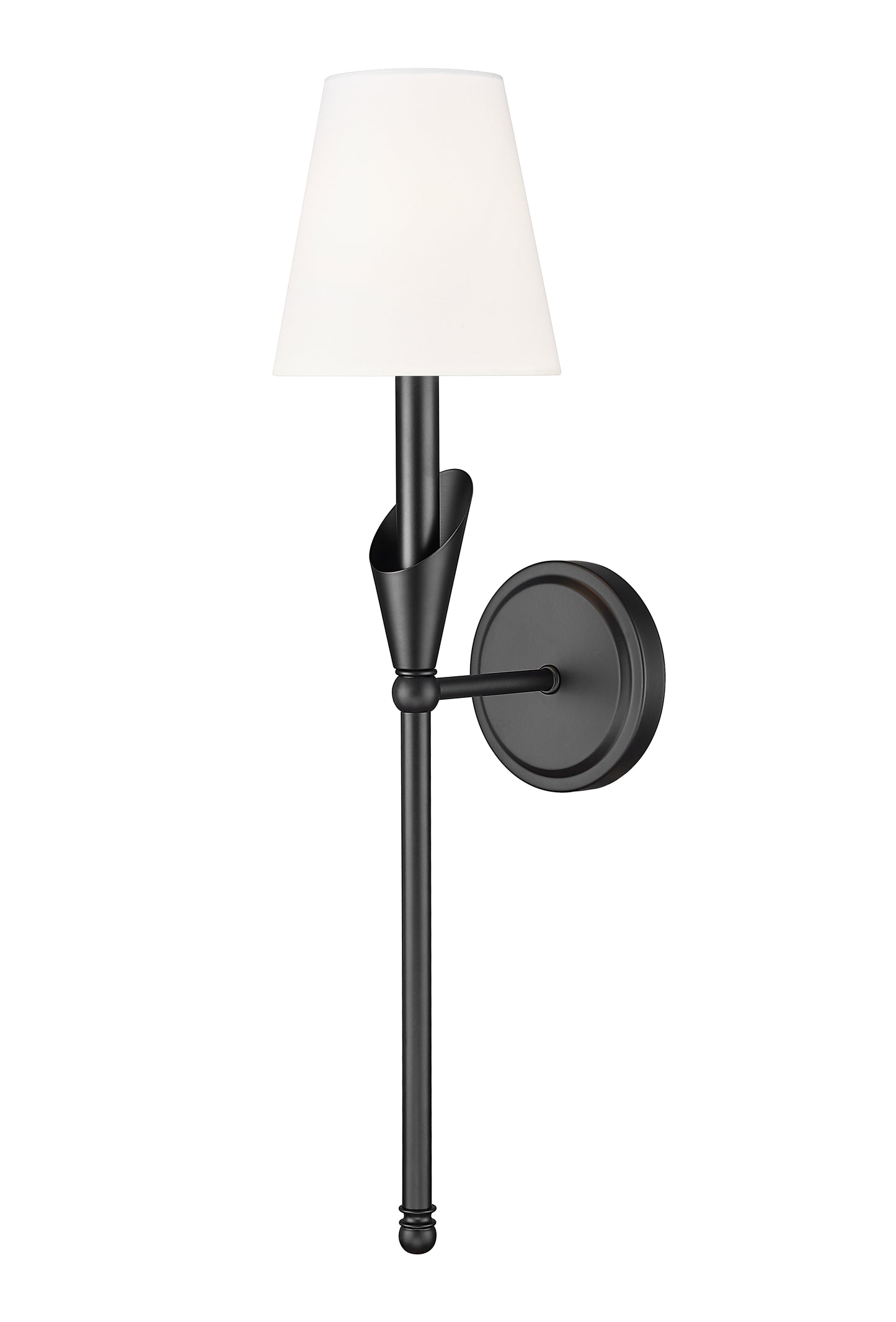 4014-1SA-MB - Claudelle 1 Light Wall 24" Sconce - Matte Black