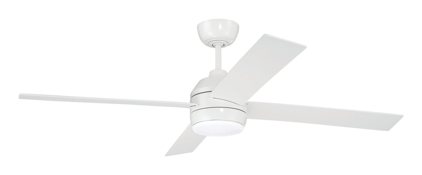 KLS52W4 - Kelsey 52" 4-blade Indoor Ceiling Fan 52" 4 Blade Ceiling Fan with Light Kit - White