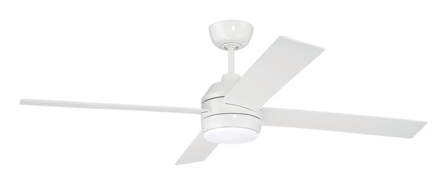 KLS52W4 - Kelsey 52" 4-blade Indoor Ceiling Fan 52" 4 Blade Ceiling Fan with Light Kit - White